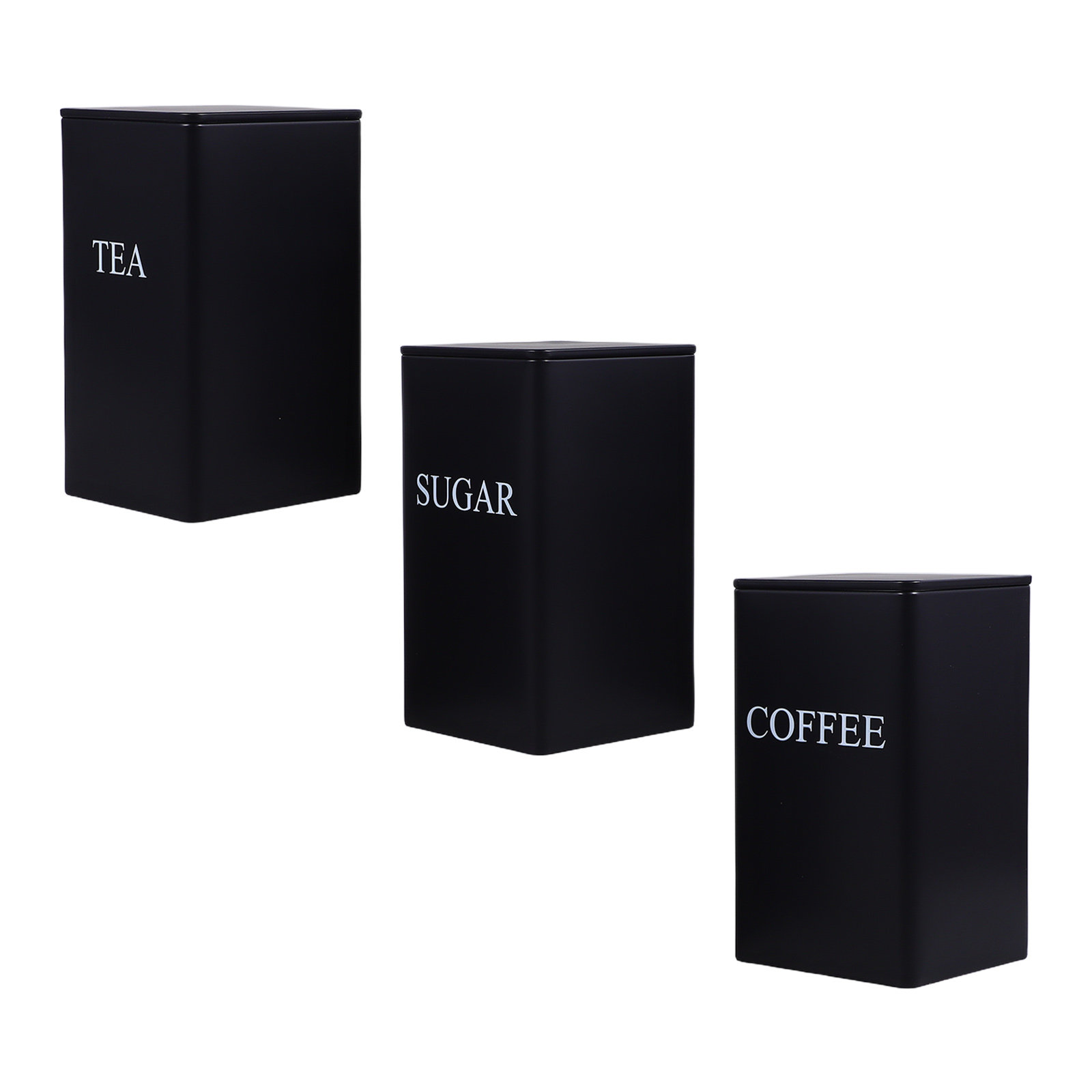 Juego de 3 recipientes metálic - Coffee Tea Sugar reseña y precio