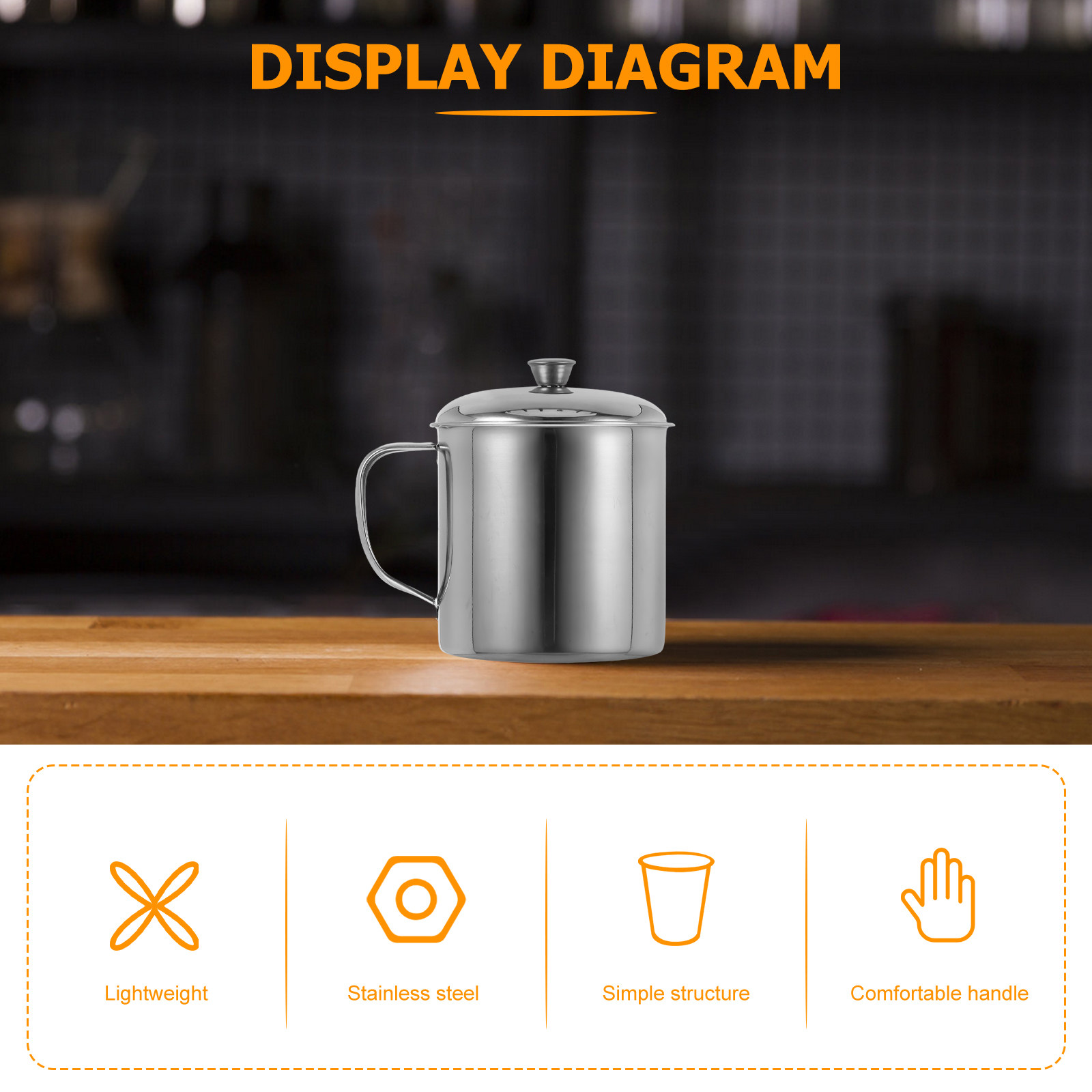 Taza de acero inoxidable con t - Coffee Tea & Espresso Appliances reseña y precio