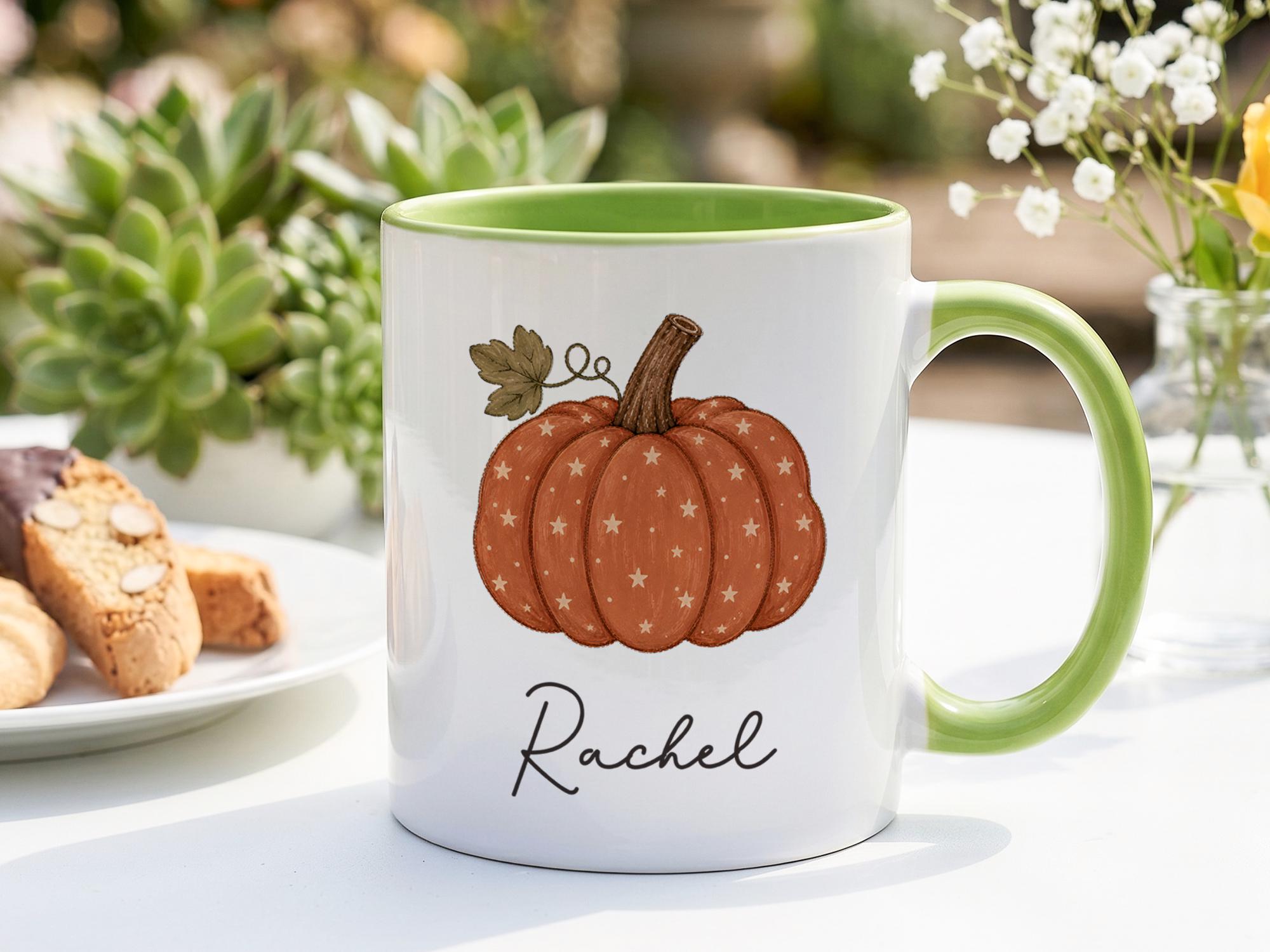Taza de calabaza personalizada - Coffee Tea Name reseña y precio